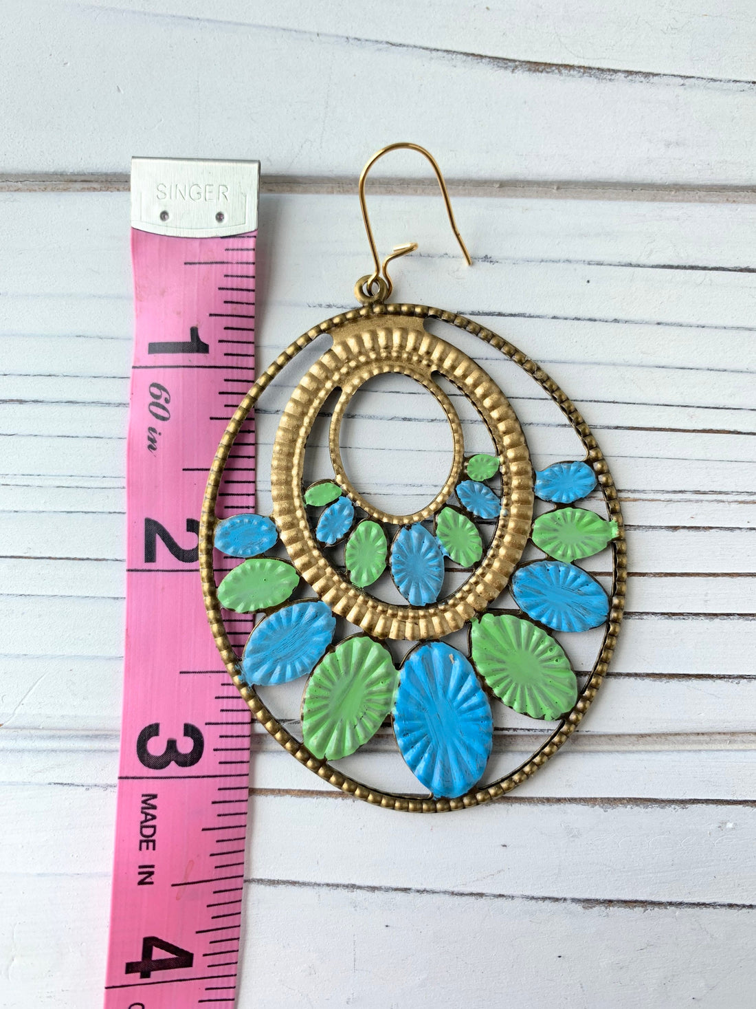 Lenora Dame Bombay Earrings in Aloe