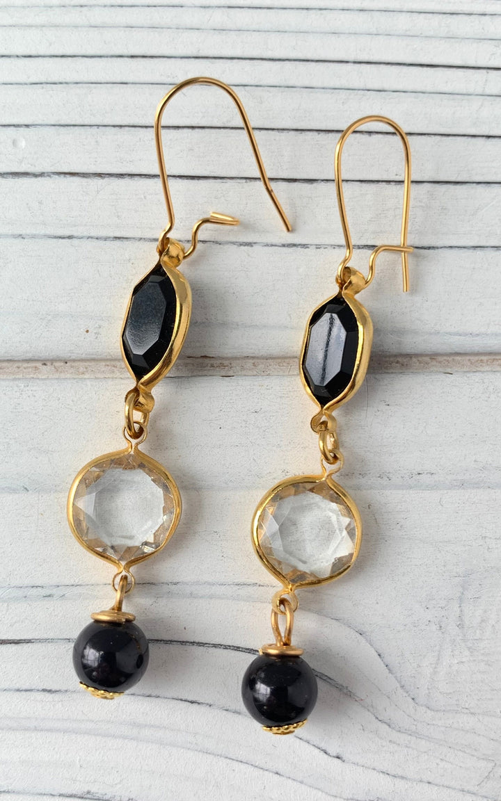 Lenora Dame Amulet Earrings in Midnight