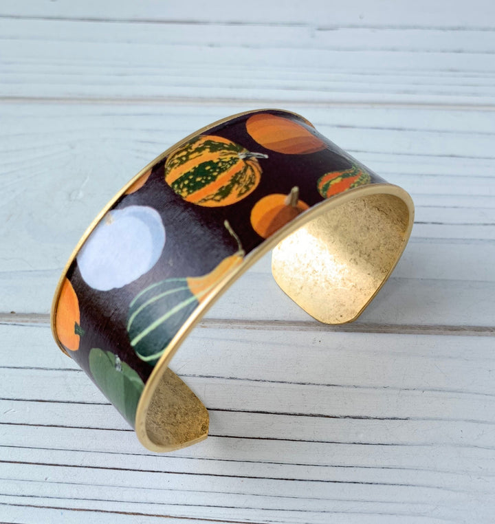 Lenora Dame Cornucopia Brass Cuff Bracelet