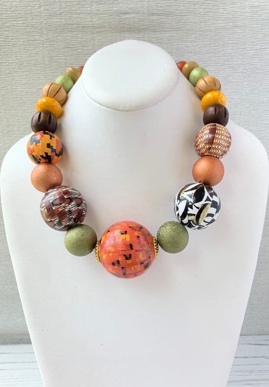 Lenora Dame - Give Thanks Queen Mum Statement Necklace - Fall Jewelry