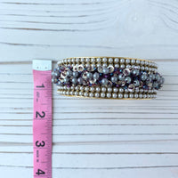 Lenora Dame Maleficent Beaded Brass Cuff Bracelet