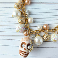 Lenora Dame Oleander Sugar Skull Bride Charm Necklace