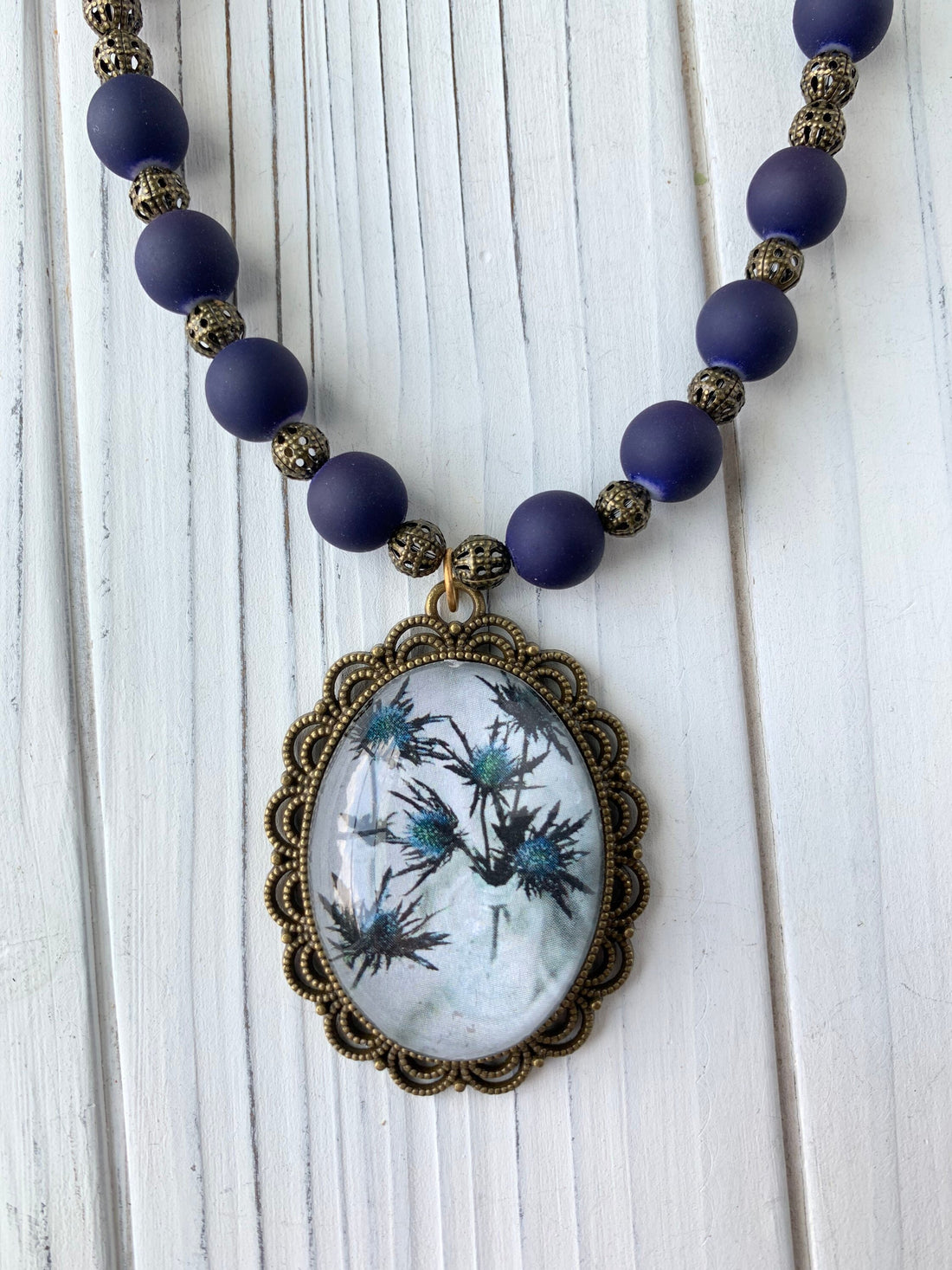 Lenora Dame Thistle Pendant Necklace