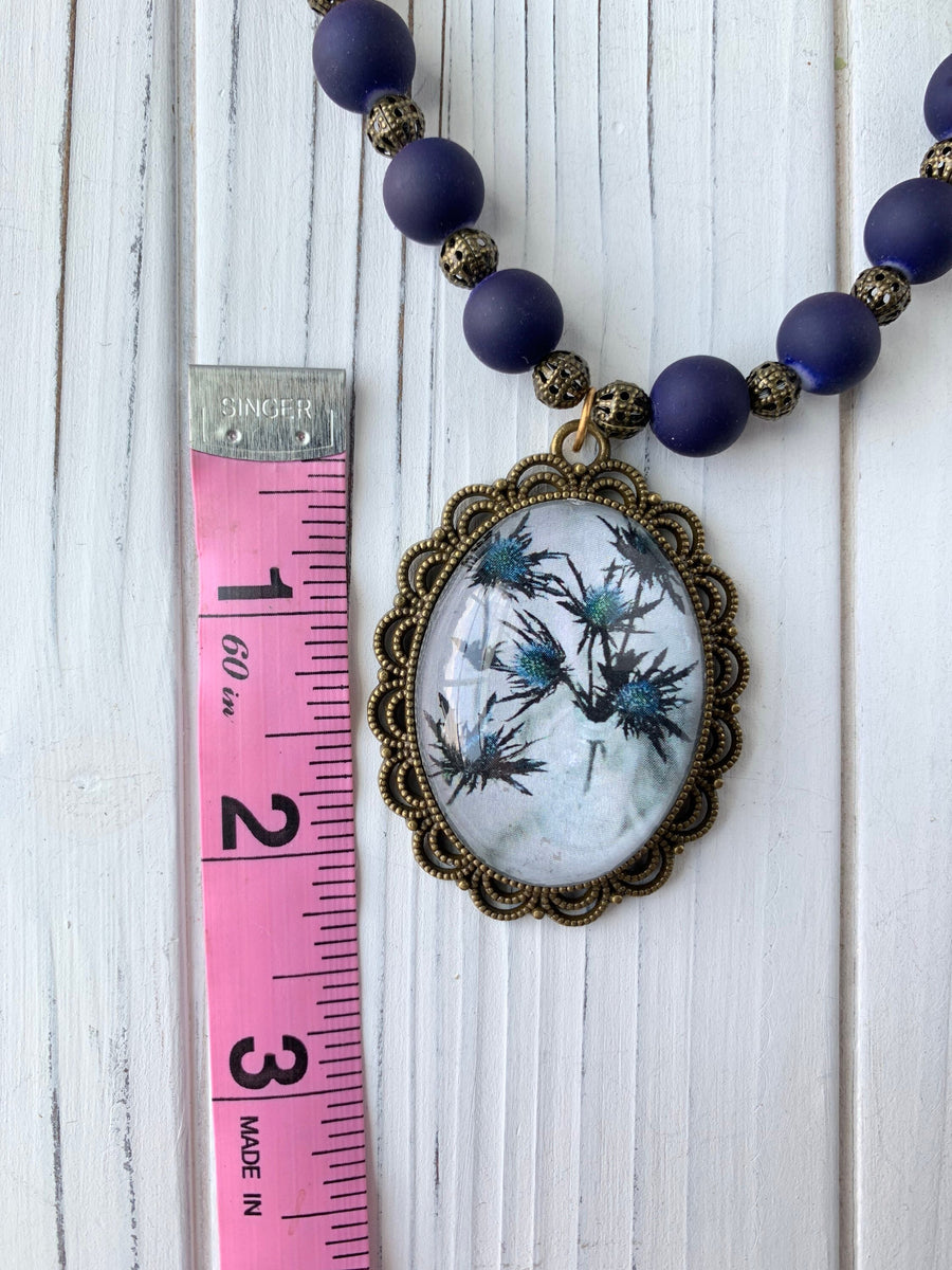 Lenora Dame Thistle Pendant Necklace