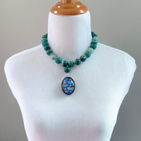 Lenora Dame Ivy Patchwork Pendant Necklace