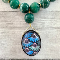 Lenora Dame Ivy Patchwork Pendant Necklace