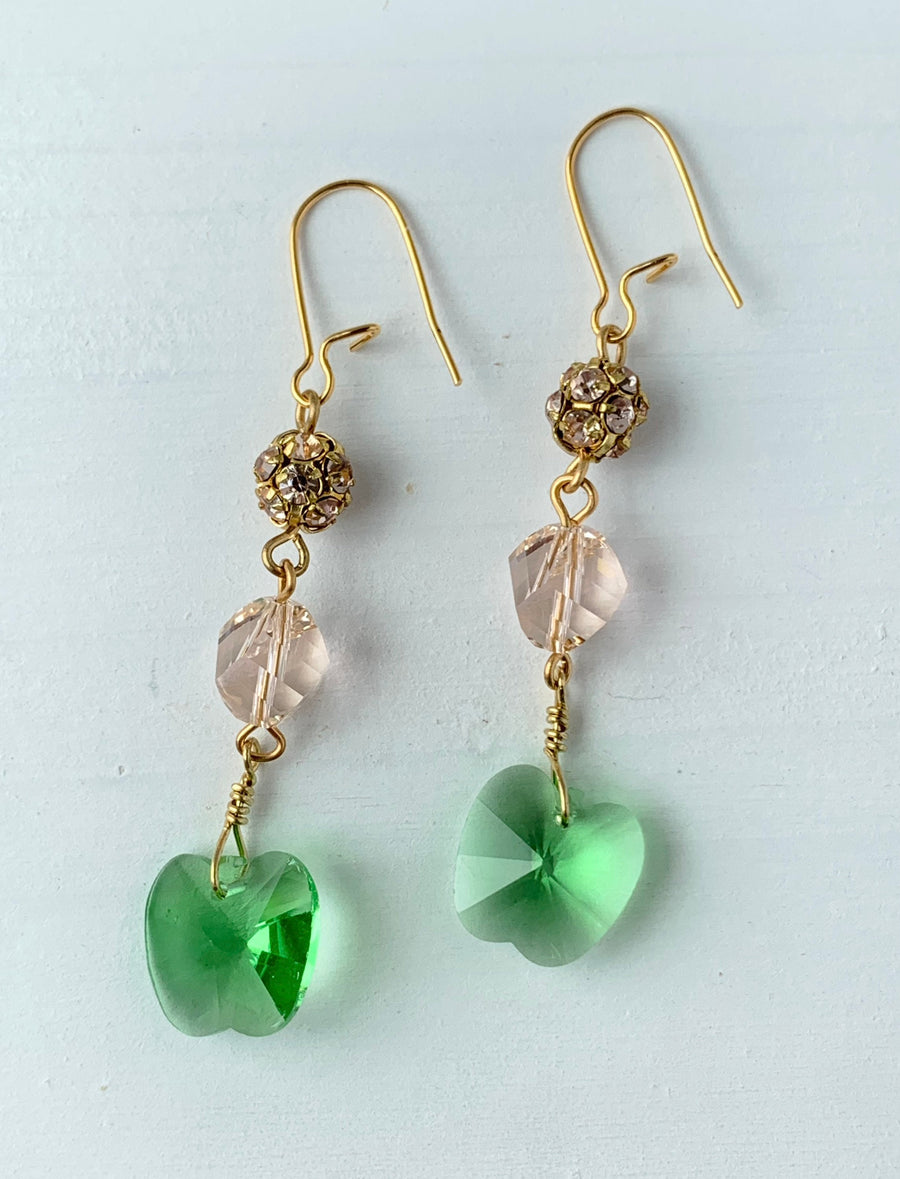 Lenora Dame Granny Smith Swarovski Crystal Drop Earring