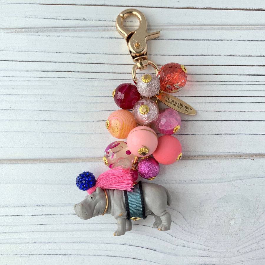 Lenora Dame Hippo Bauble Keychain Charm