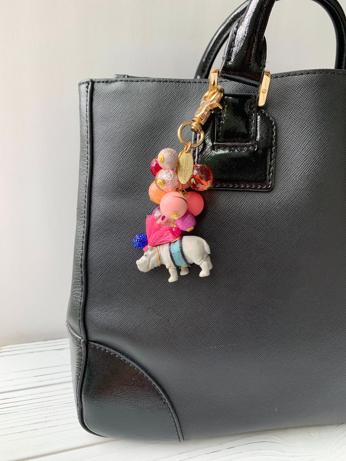 Lenora Dame Hippo Bauble Keychain Charm