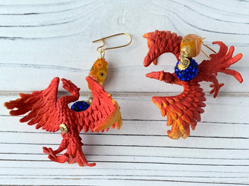 Lenora Dame Phoenix-Ville Statement Earrings, Phoenix Earrings