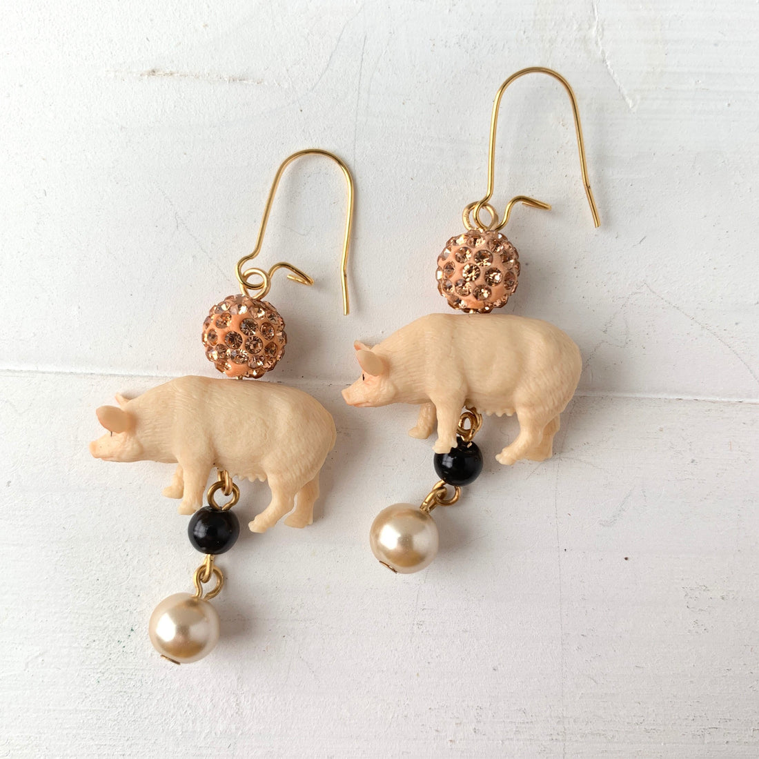 Lenora Dame Greener Pasture Pig Earrings