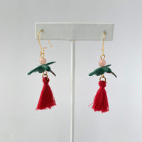 Lenora Dame Mini Hummingbird Tassel Earrings