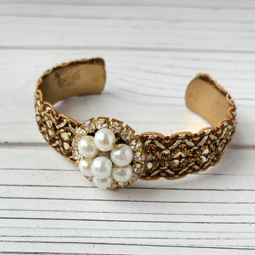 Lenora Dame Gala Adjustable Brass Cuff Bracelet