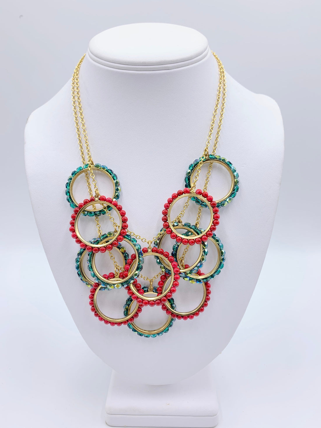 Lenora Dame Holiday Hostess Beaded Hoop Necklace