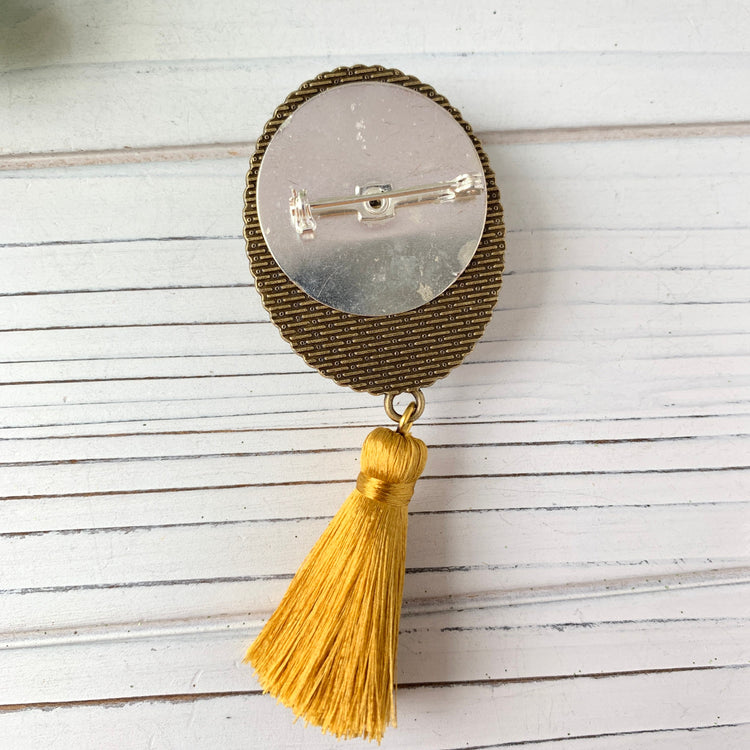 Lenora Dame Holiday Buddies Tassel Brooch