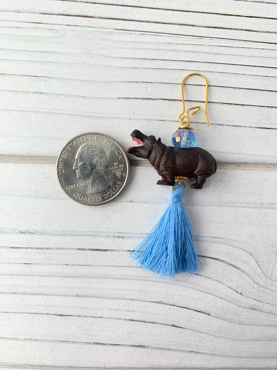 Lenora Dame Mini Hippo Tassel Earrings