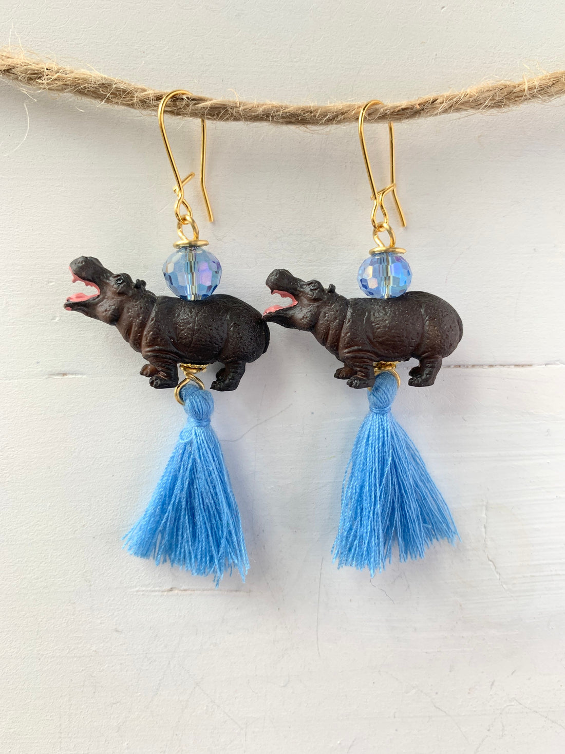 Lenora Dame Mini Hippo Tassel Earrings