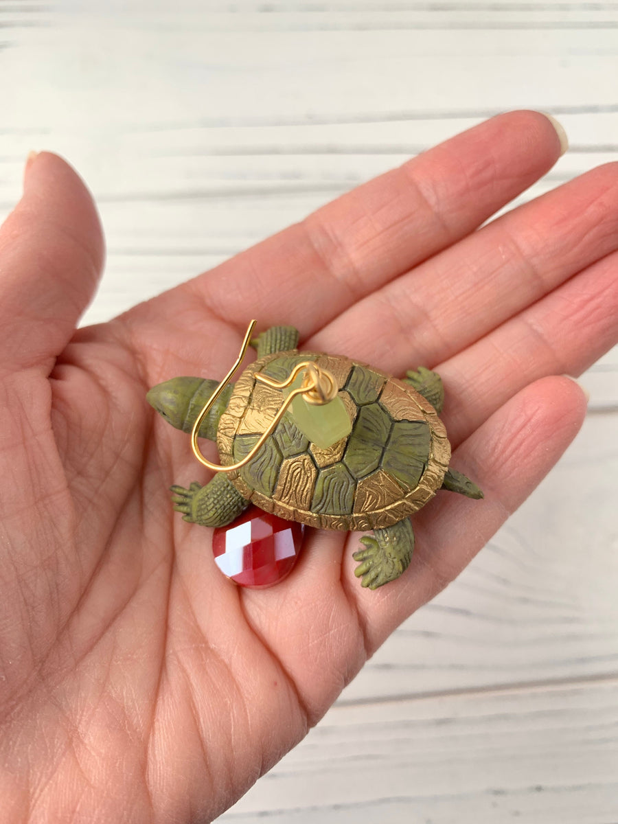 Lenora Dame Glam Turtle Earrings