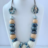 Lenora Dame Ikat Print Boho Necklace