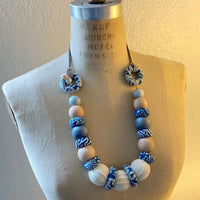 Lenora Dame Ikat Print Boho Necklace