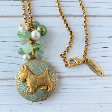 Lenora Dame Sage the Scottie Locket Pendant Necklace