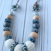 Lenora Dame Ikat Print Boho Necklace