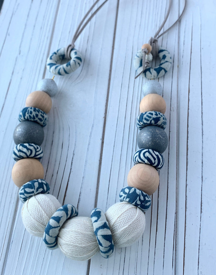 Lenora Dame Ikat Print Boho Necklace