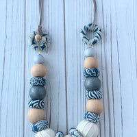 Lenora Dame Ikat Print Boho Necklace