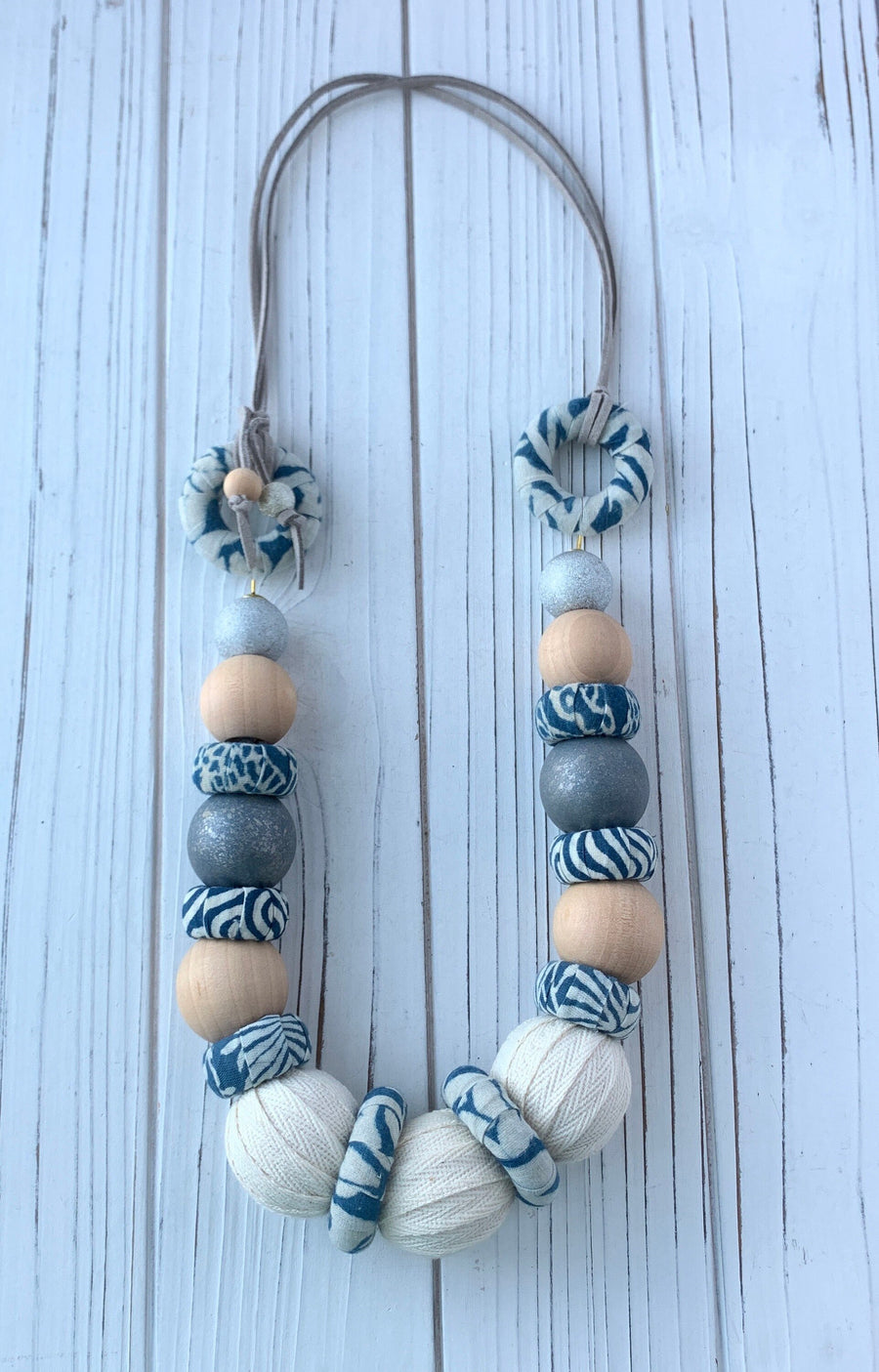 Lenora Dame Ikat Print Boho Necklace