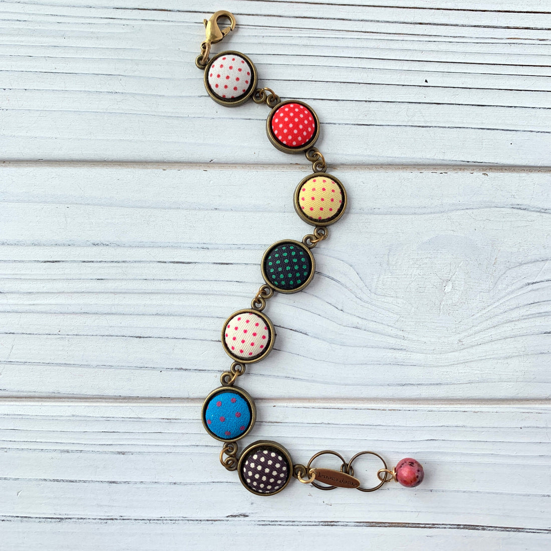 Lenora Dame Cute As A Button Link Bracelet