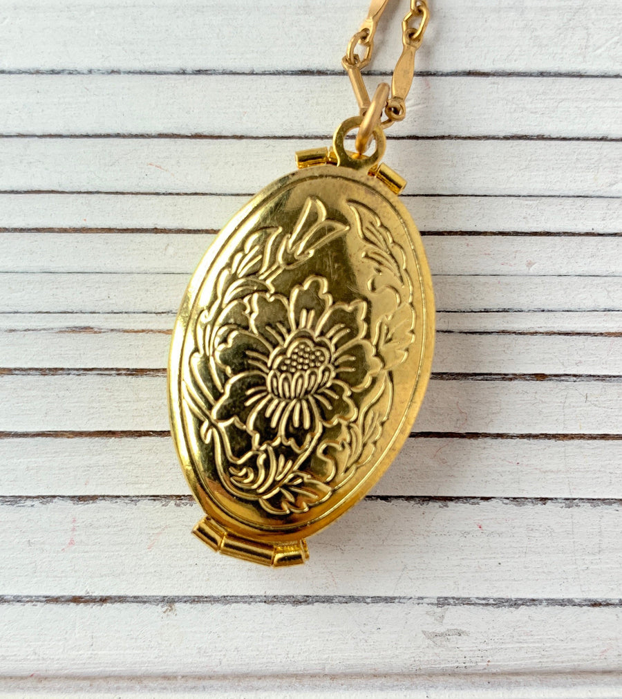 Lenora Dame Easter Bunny Locket Pendant Necklace