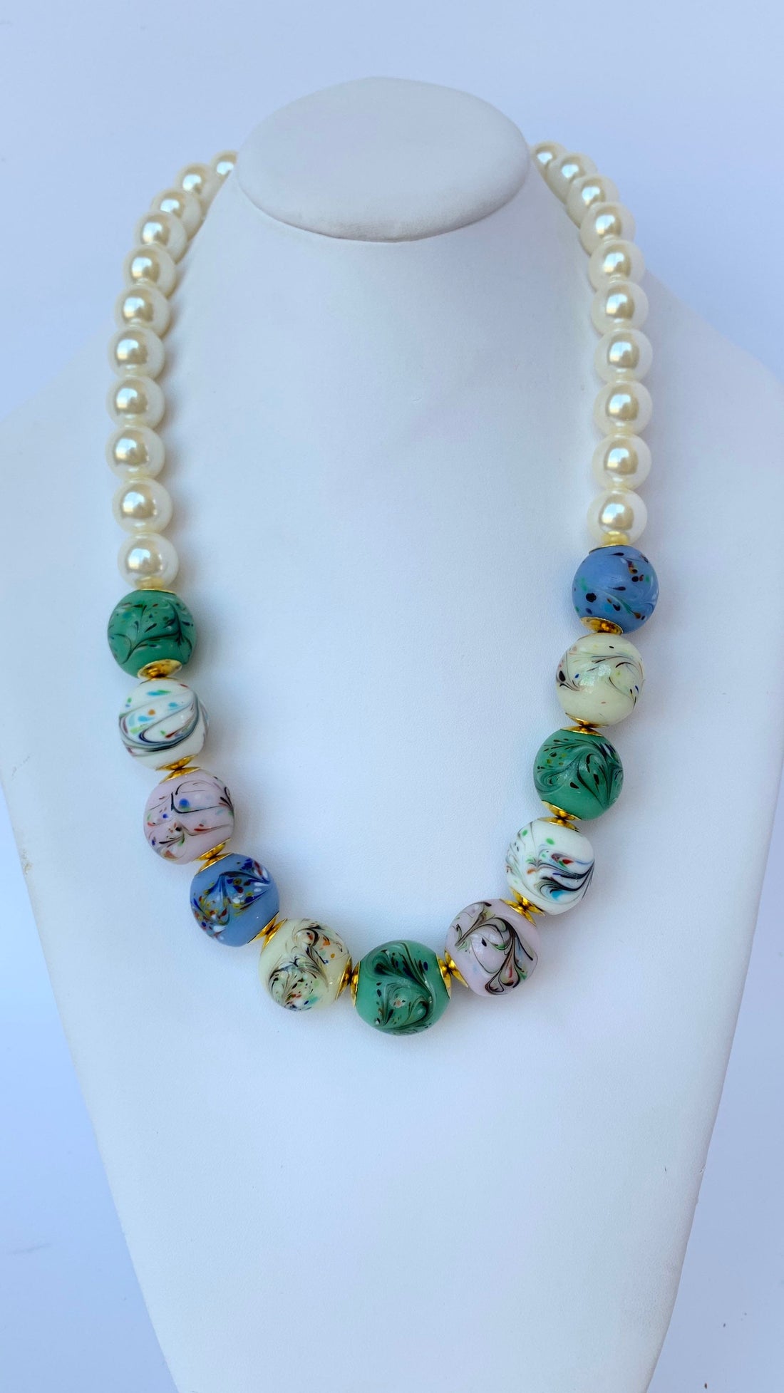 Lenora Dame Painted Eggs Statement Necklace