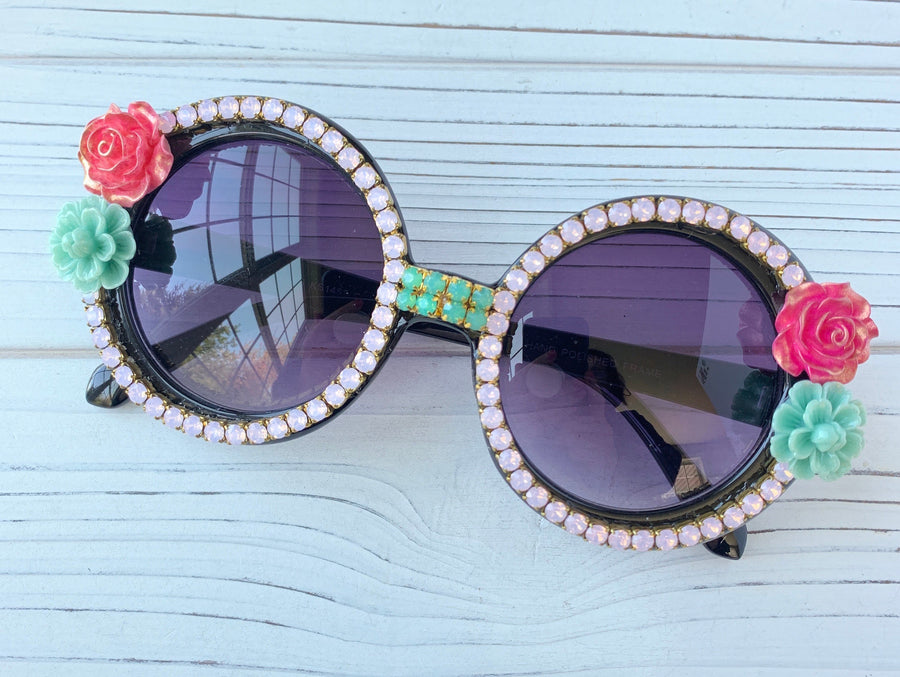 Lenora Dame Palm Springs Embellished Sunglasses