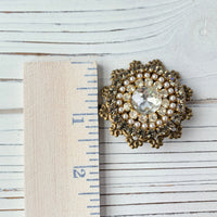 Lenora Dame Princess Anne Brooch in Smoky