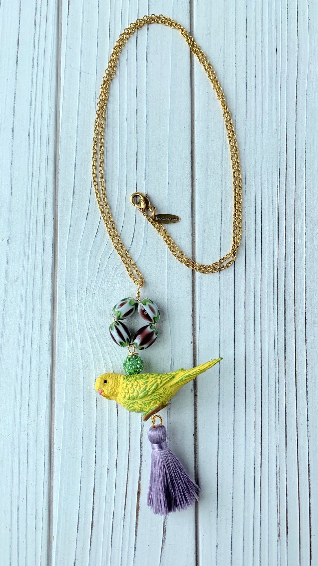 Lenora Dame Piper the Parakeet Pendant Necklace