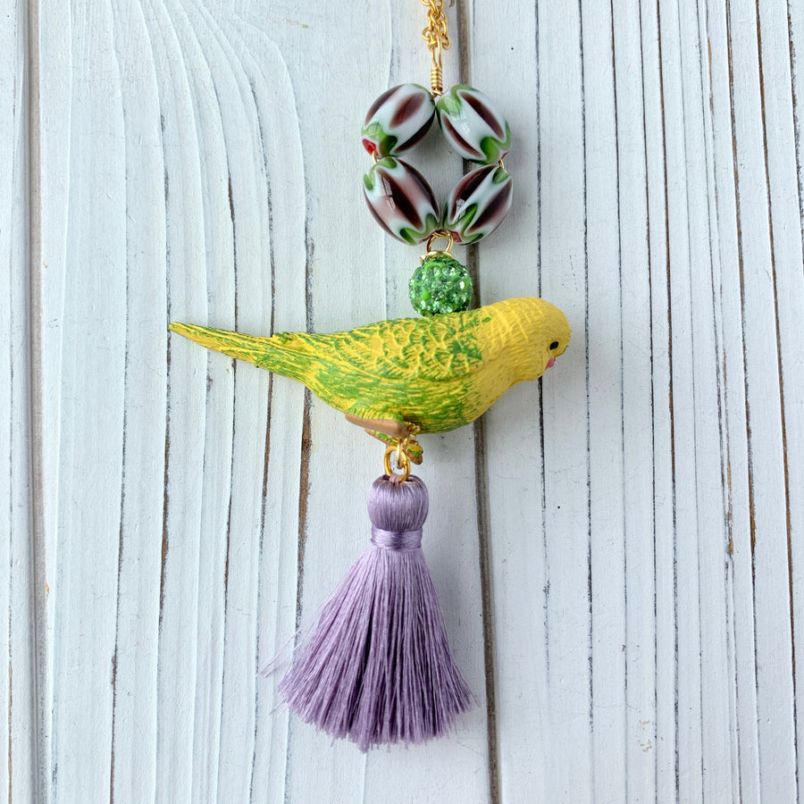 Lenora Dame Piper the Parakeet Pendant Necklace