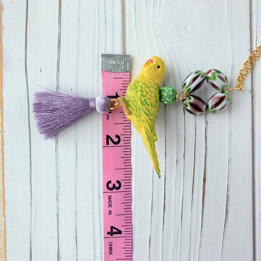 Lenora Dame Piper the Parakeet Pendant Necklace