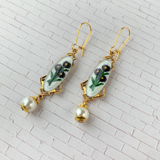Lenora Dame April Showers Earrings in Purple Astor