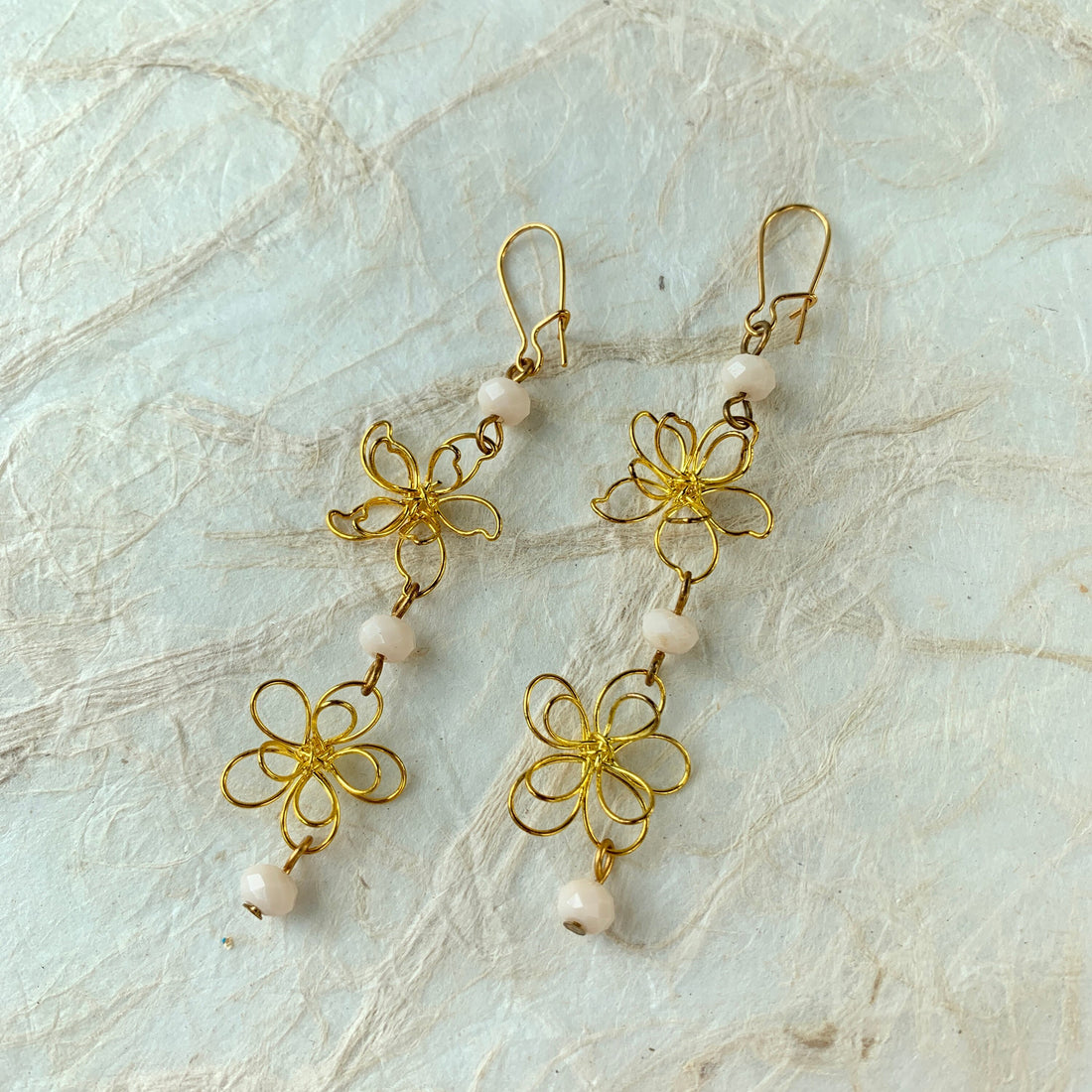 Lenora Dame Floral Silhouette Drop Earrings - LAST ONE!