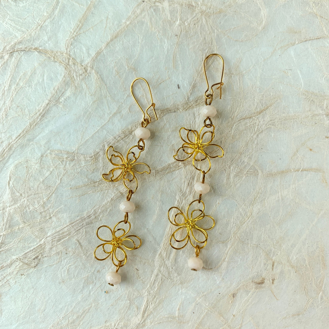 Lenora Dame Floral Silhouette Drop Earrings - LAST ONE!