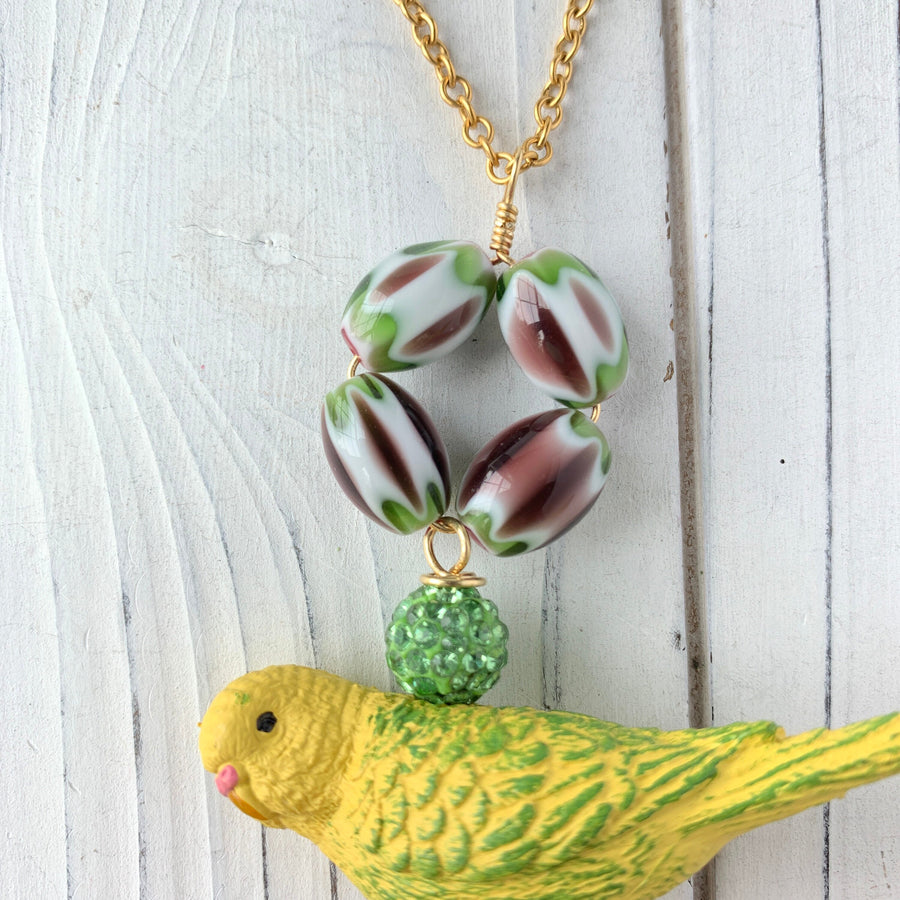 Lenora Dame Piper the Parakeet Pendant Necklace