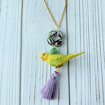 Lenora Dame Piper the Parakeet Pendant Necklace