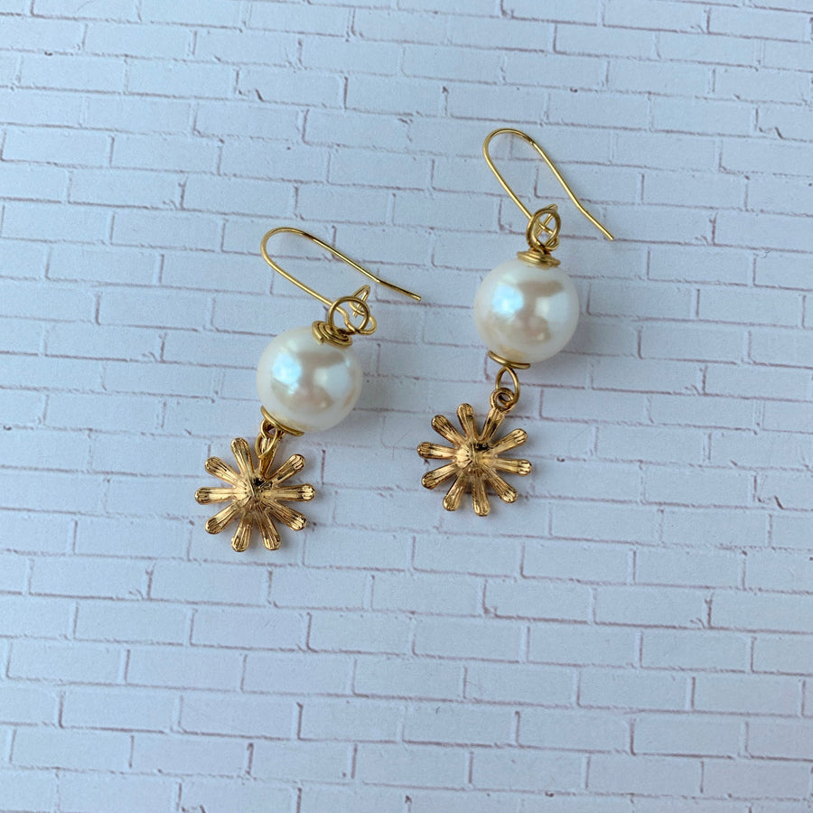 Lenora Dame Daisy Chain Pearl Earrings