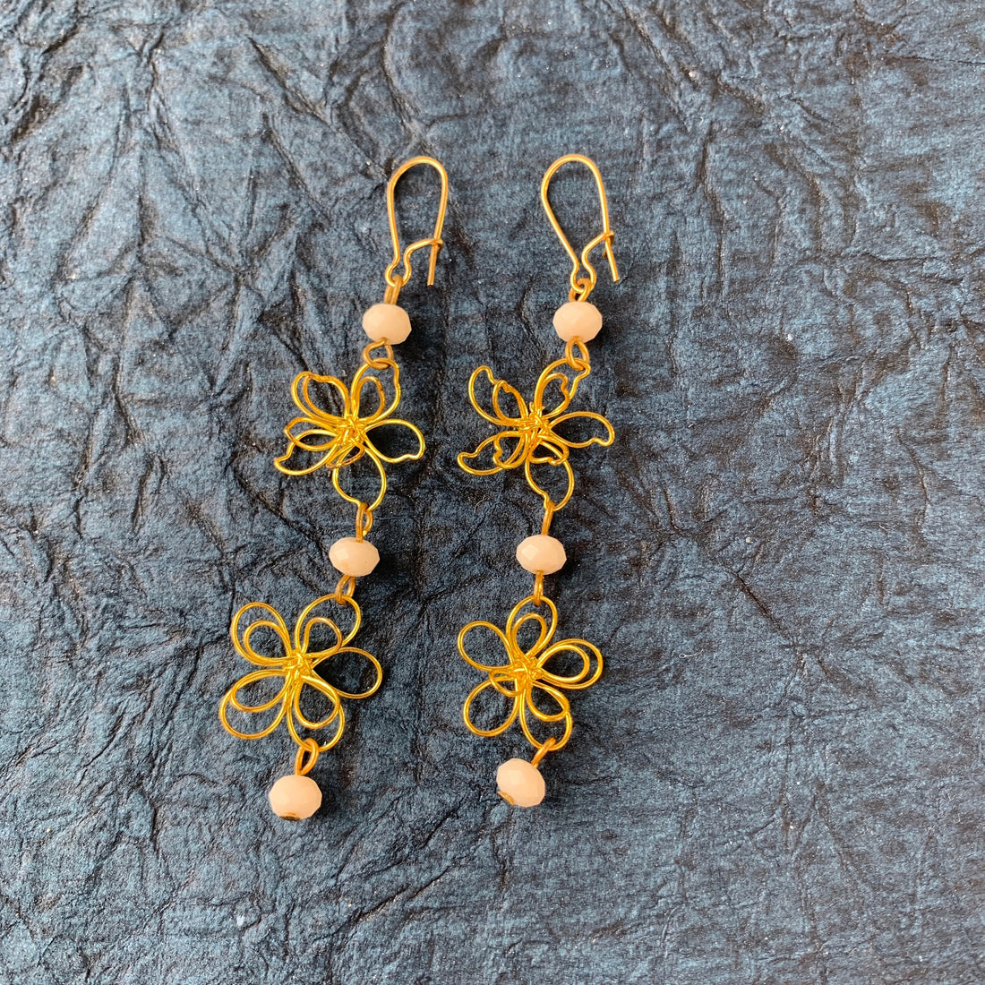 Lenora Dame Floral Silhouette Drop Earrings - LAST ONE!