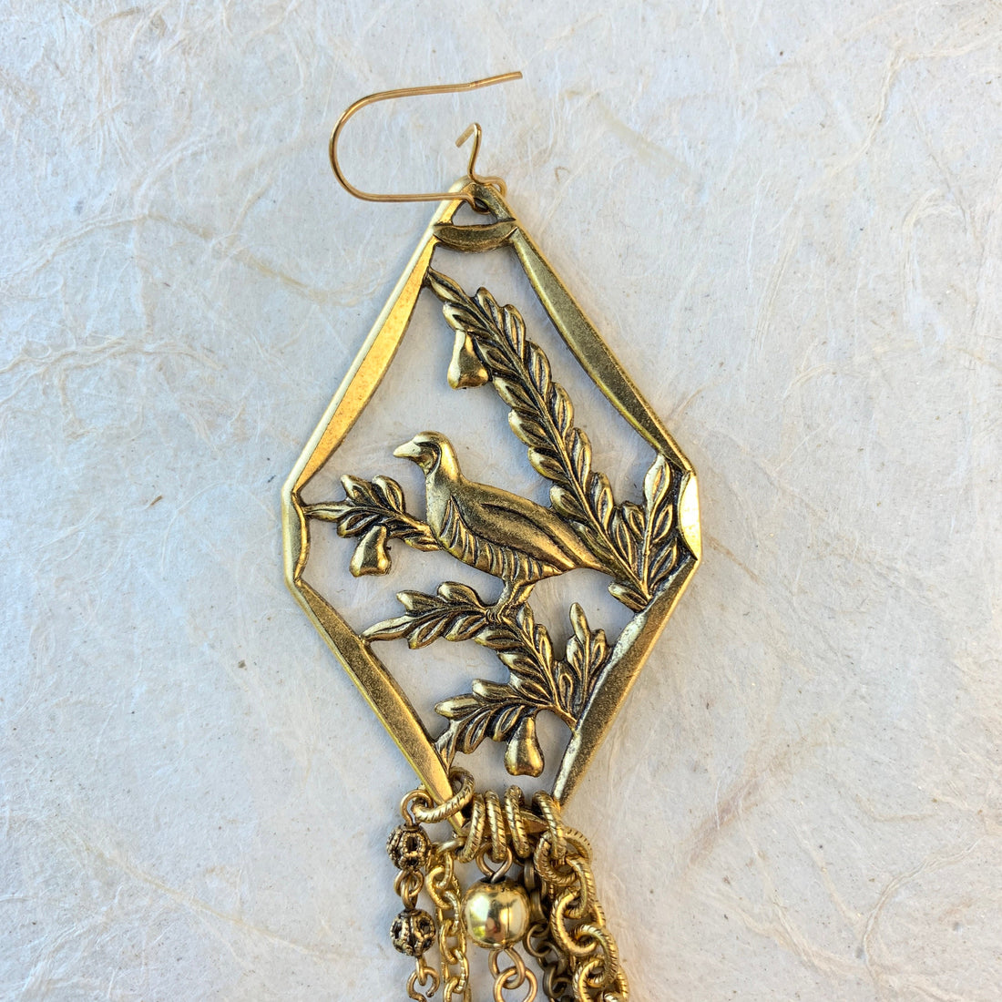 Lenora Dame Bird Call Long Statement Earrings