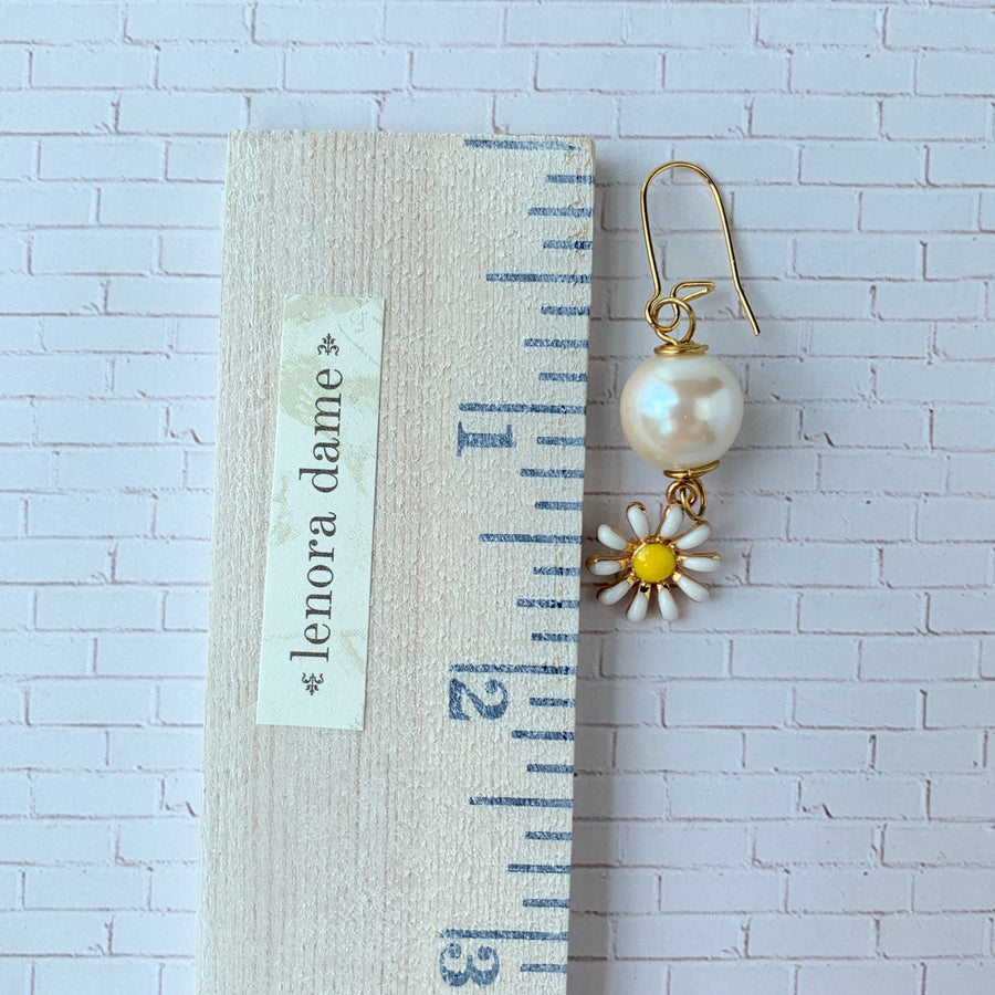 Lenora Dame Daisy Chain Pearl Earrings