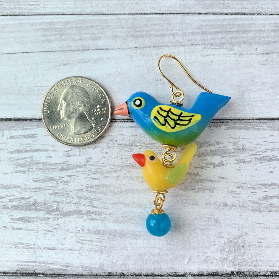 Lenora Dame Tropical Paradise Bird Earrings