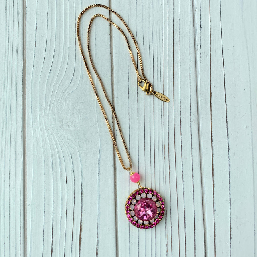 Lenora Dame Pink Moon Pendant Necklace - Only 2 Available!