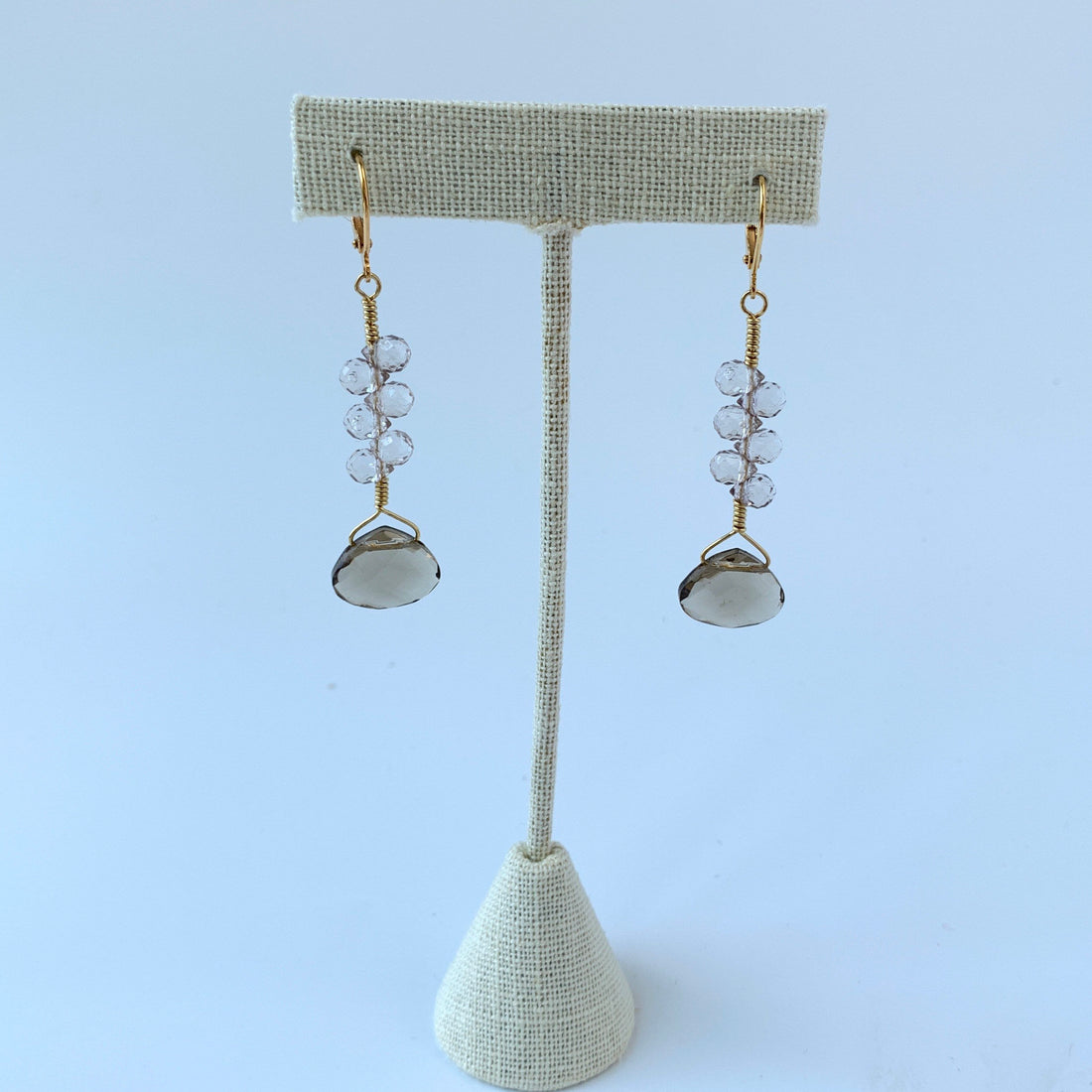 Lenora Dame Gunmetal Crystal Drop Earrings - Limited Quantity Available