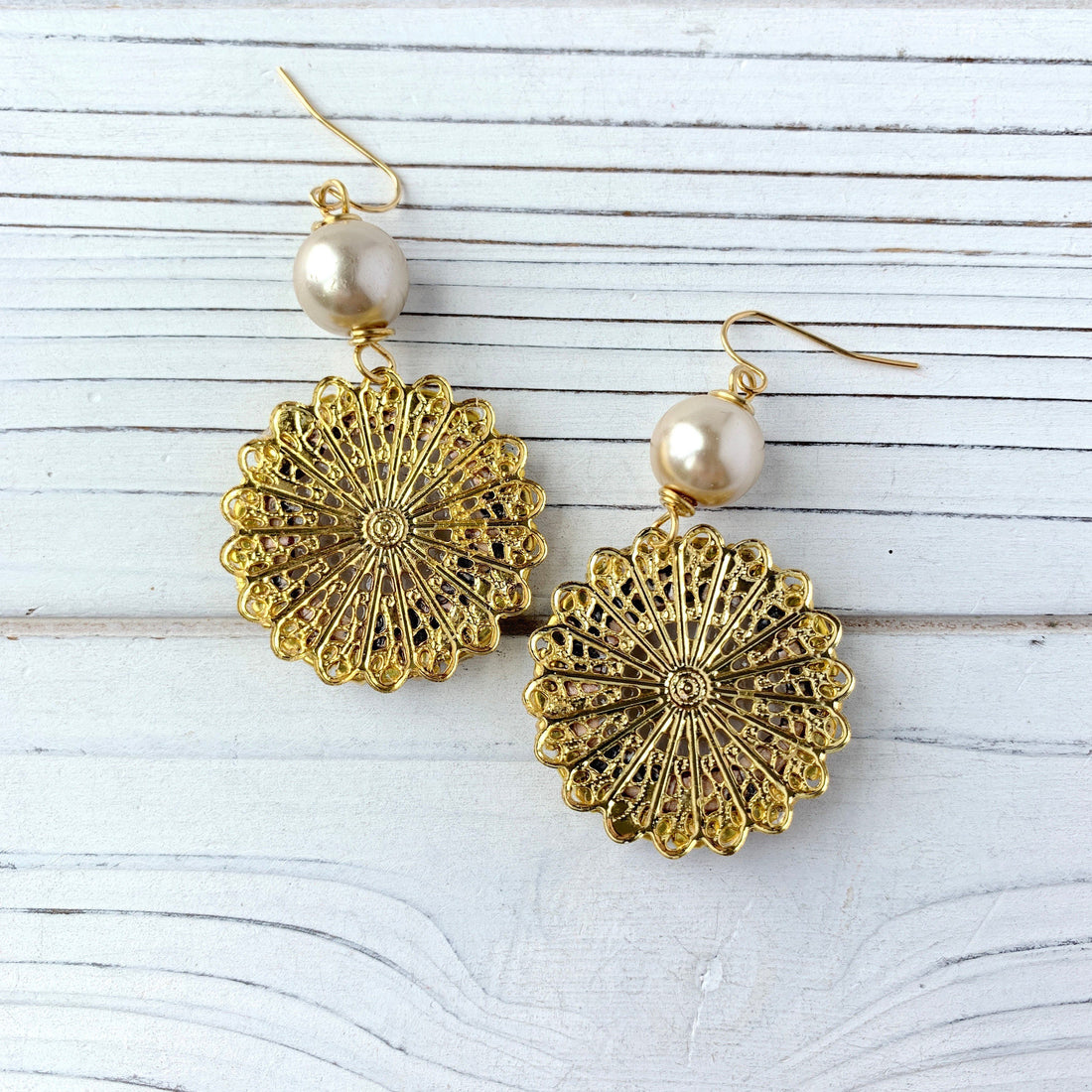 Lenora Dame Toile Drop Earrings